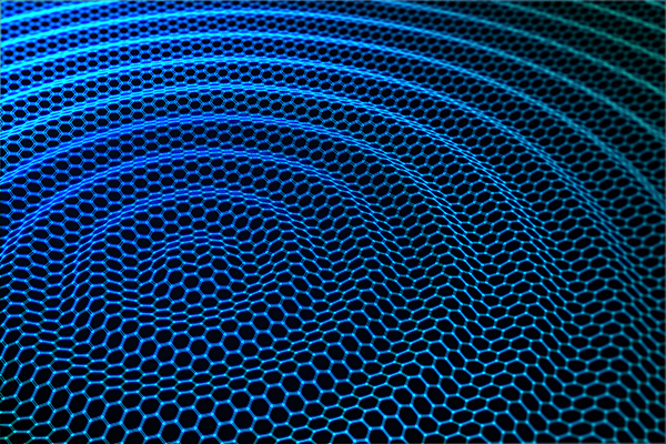 Abstract Wavy Hexagonal Technology Background