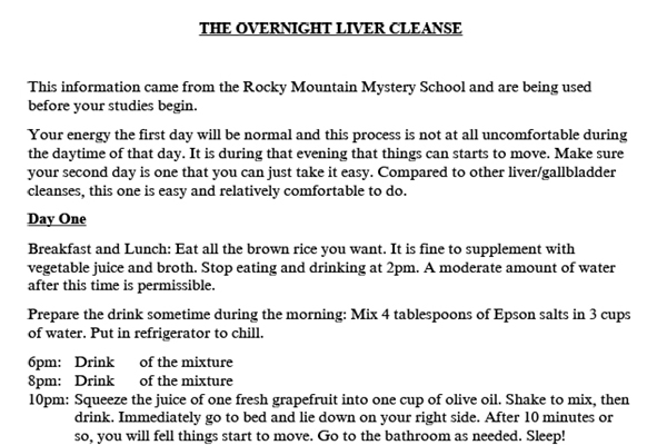Overnight Liver Cleanse