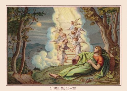 Jacob’s Ladder (Genesis 28, 10-19), chromolithograph, published ca. 1898